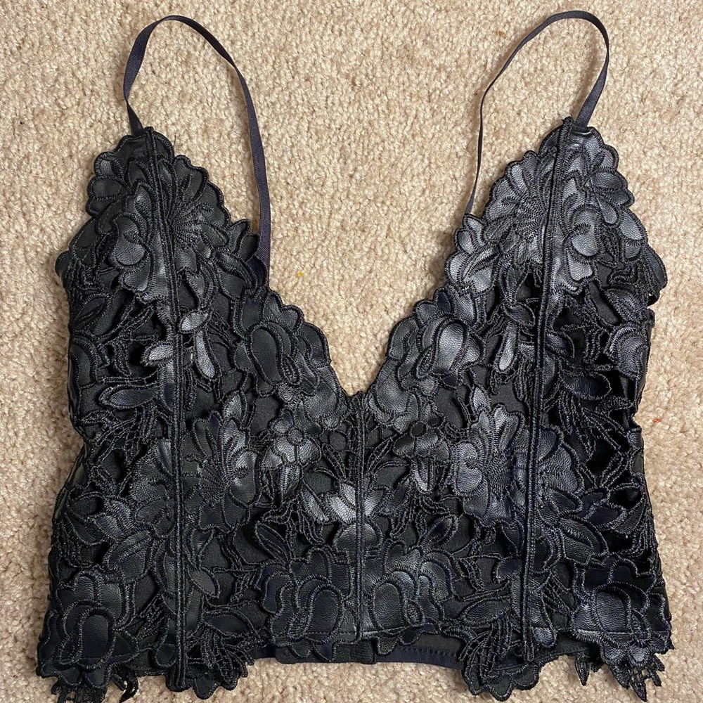 Flowery Cropped Bralette Tank Top